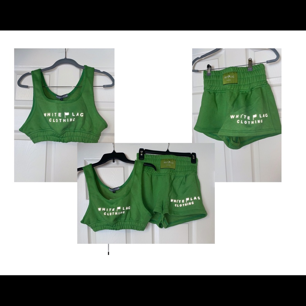 White Flag Clothing Summer Reflective Boxing Set: Lime Green